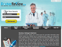 Tablet Screenshot of doctorreview.org